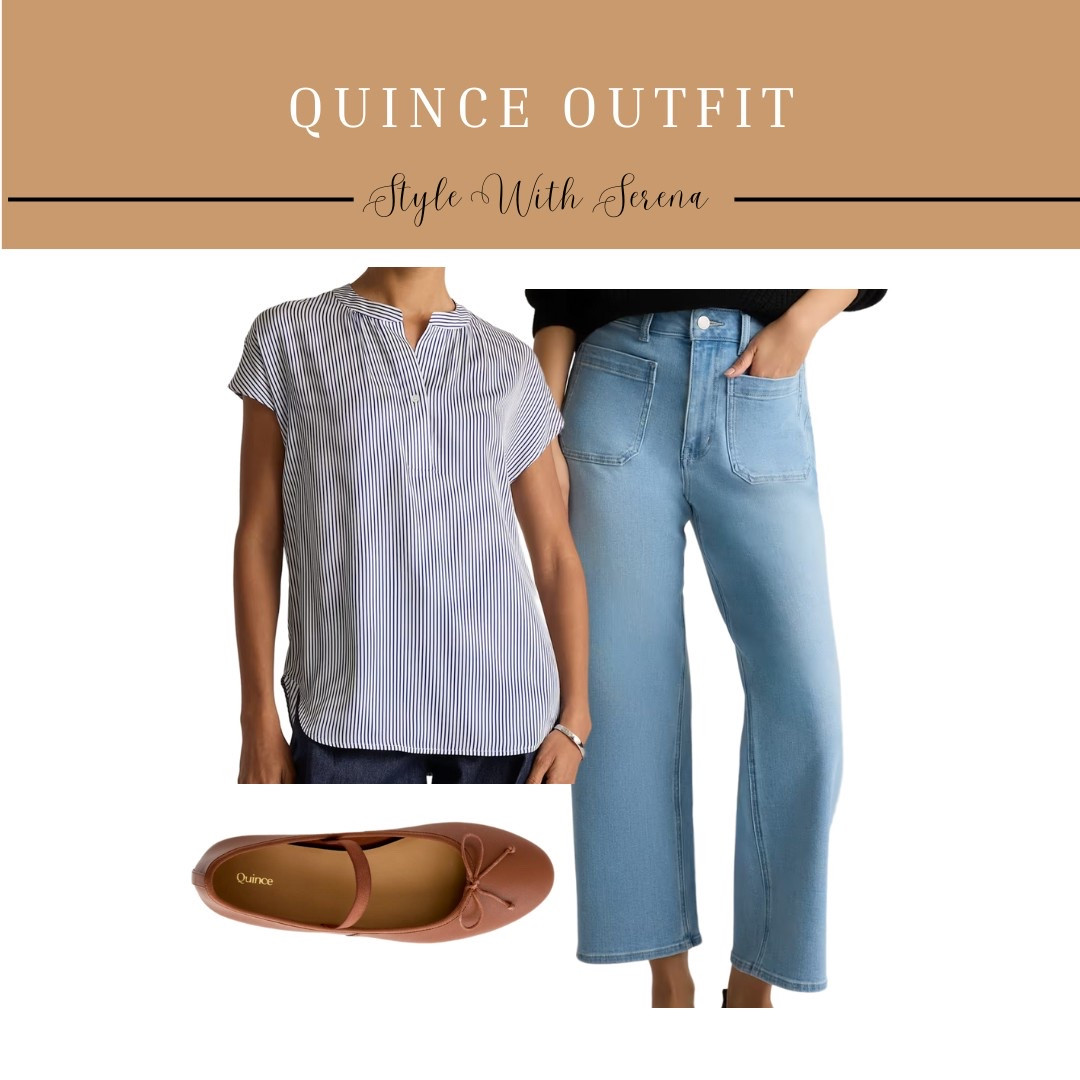 Quince outfit, spring fashion, spring outfit, silk blouse, jeans, denim, flats 

#LTKFindsUnder100 #LTKSeasonal #LTKStyleTip