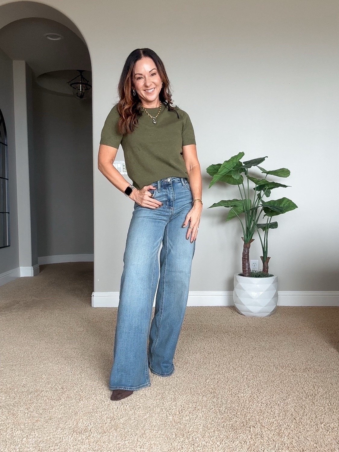 Cutest sweater from Target! Perfect for fall  
Love these jeans! They are regular length and they work well with heels on me. I’m 5’1” and 109 LBS. Sweater is size extra small and the jeans are a size 2. Boots go up a size.




#LTKStyleTip #LTKSeasonal #LTKPetite