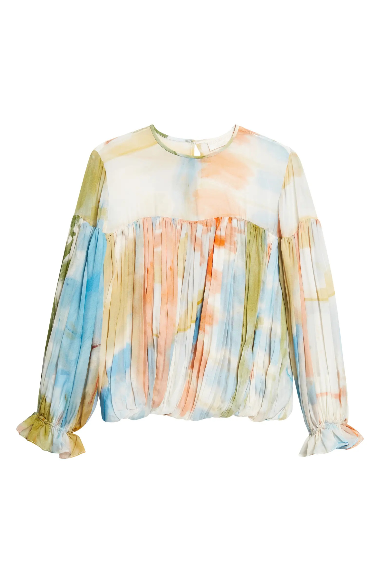 Pearl Abstract Print Silk Top | Nordstrom
