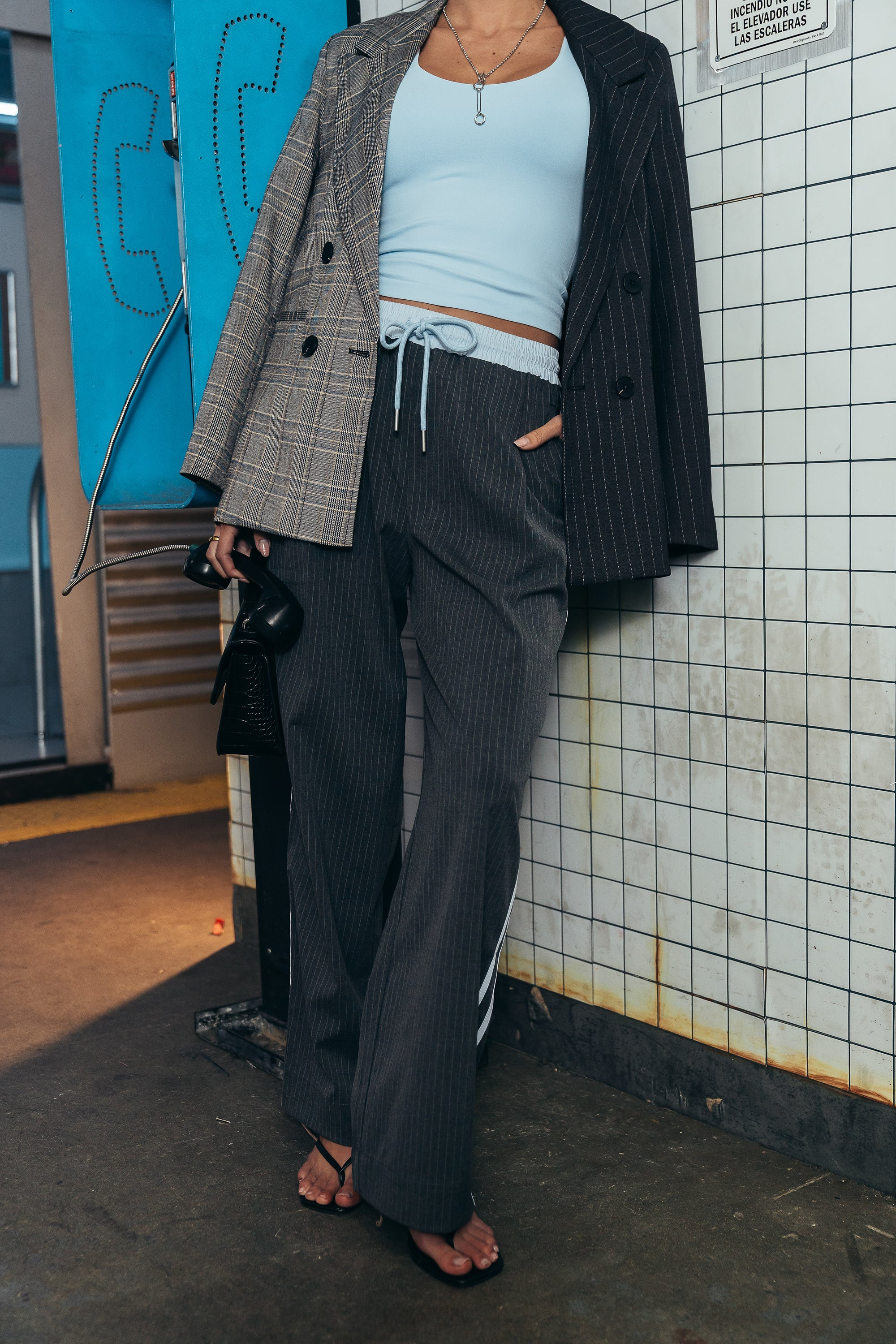 Connor Contrast Wide Leg Pants | Böhme US