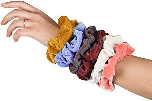 HARLOW Designer Velvet Scrunchies for hair, Big Scrunchies Velvet Packs for VSCO stuff, Hair Scrunch | Amazon (US)