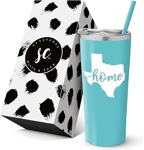 Texas Tumbler for Women - Personalized Vacuum Insulated Stainless Steel Tumbler Cup - Moving Away... | Amazon (US)