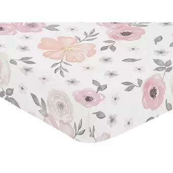Watercolor Floral Fitted Crib Sheet | Wayfair North America