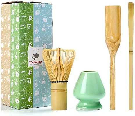 TEANAGOO MA-01 Japanese Matcha Ceremony Accessory, Matcha Whisk (Chasen), Traditional Scoop (Chas... | Amazon (US)