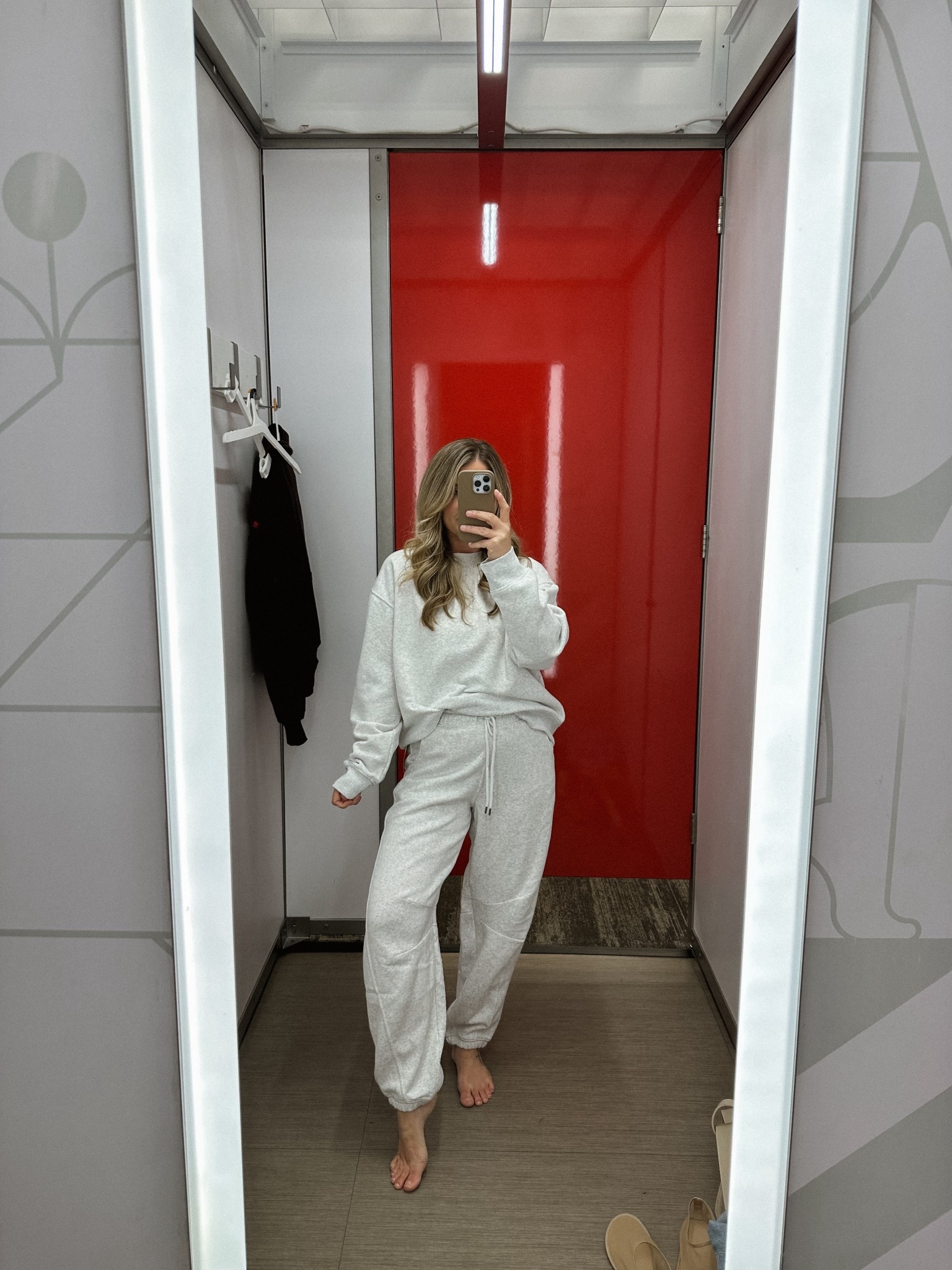 large in the sweatshirt and small in the bottoms.

#LTKmomlife #LTKFindsUnder50 #LTKootd