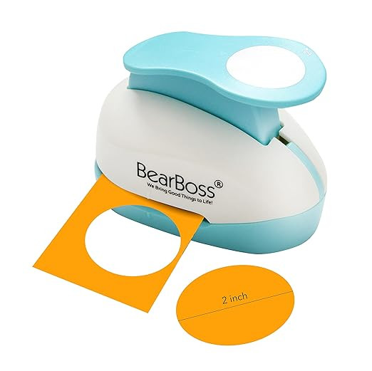 BearBoss 2 Inch Circle Punch, Hole Punch Shapes, Paper Punch Set for Scrapbooking Festival Paper ... | Amazon (US)