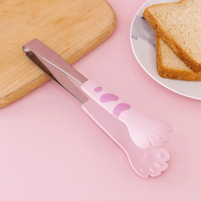 HOARBOEG Cute Cat Paw Food Tongs, Stainless Steel Heat Resistant Kitchen Tongs for Grilling, BBQ,... | Walmart (US)