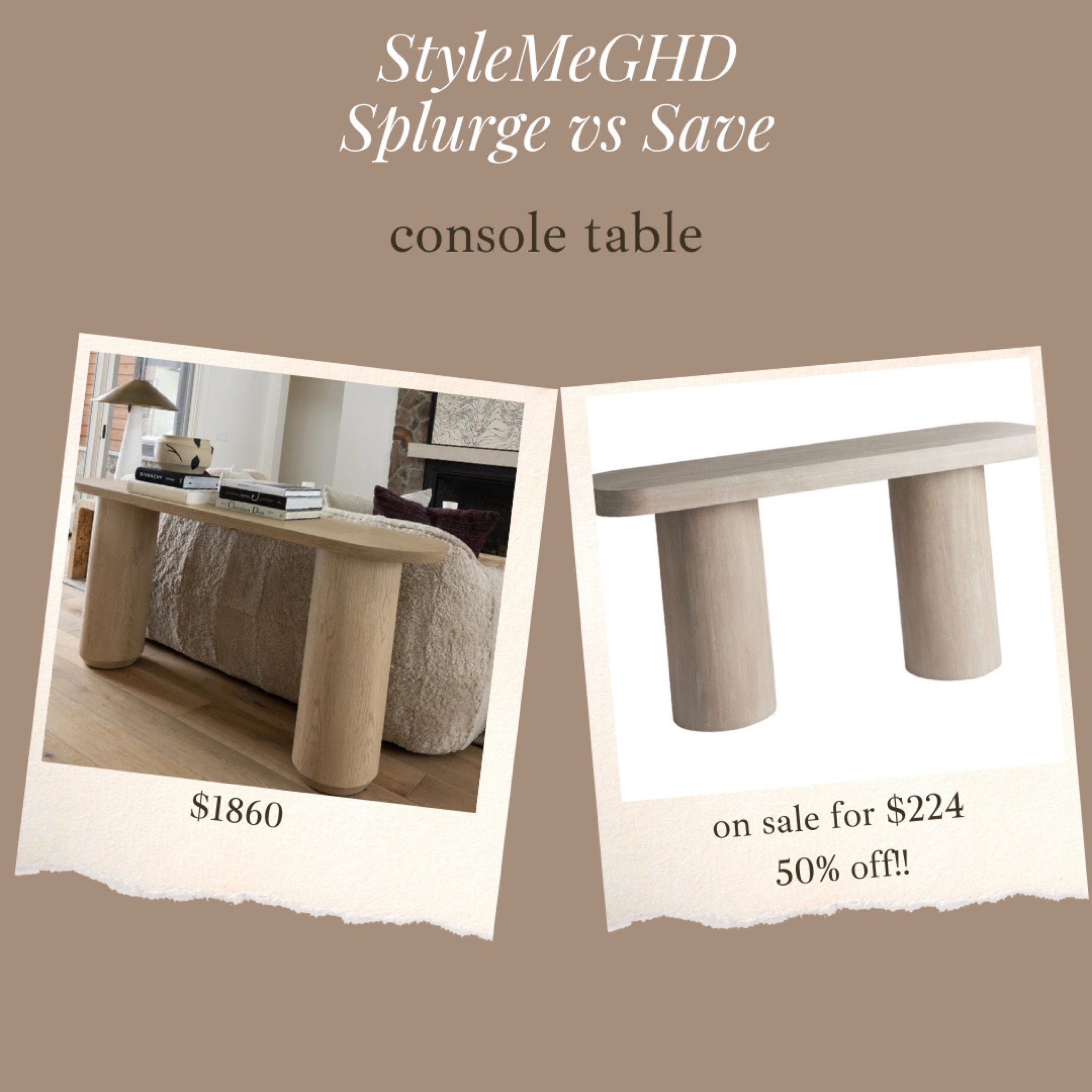 Gorgeous console table 50% off!! 😍Reminds me so much of high end styles that are priceyyyy. Love this shape! 

#LTKStyleTip #LTKSaleAlert #LTKHome