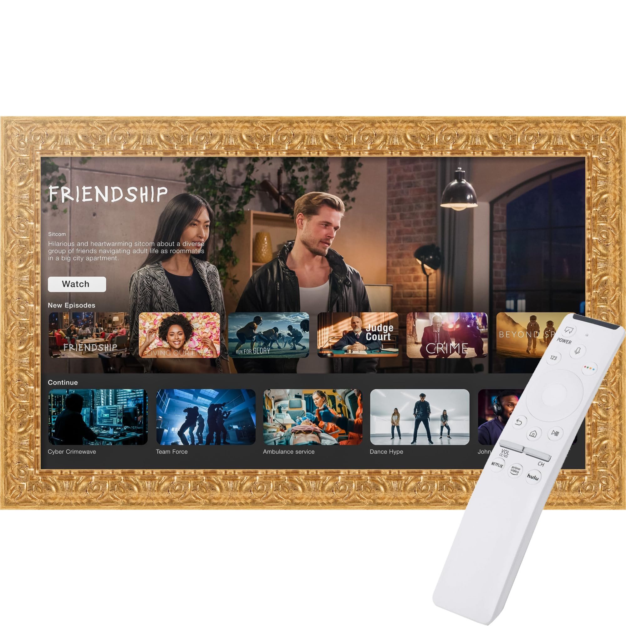 Frame for Samsung Frame TV - 43 inch. 2.80 inch Frame is Antique Floral Gold Samsung the Frame TV... | Amazon (US)