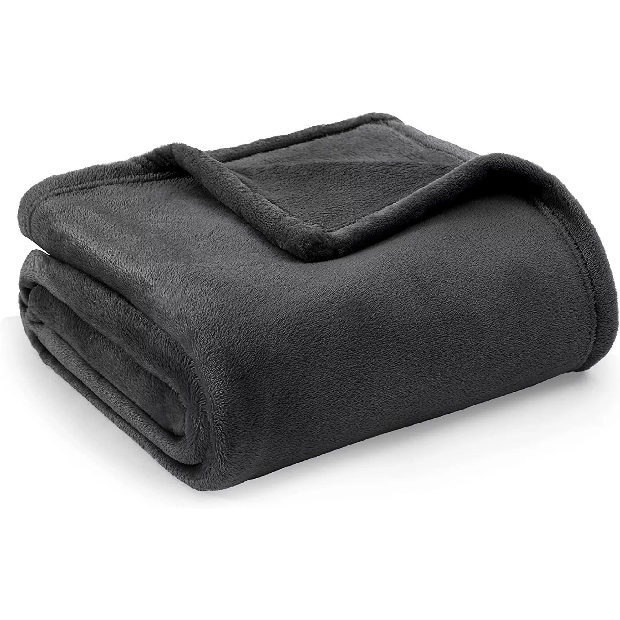 Bedsure Fleece Blanket Throw Blanket Dark Grey - 300Gsm Soft Blankets And Throws for Toddlers, Ki... | Walmart (US)