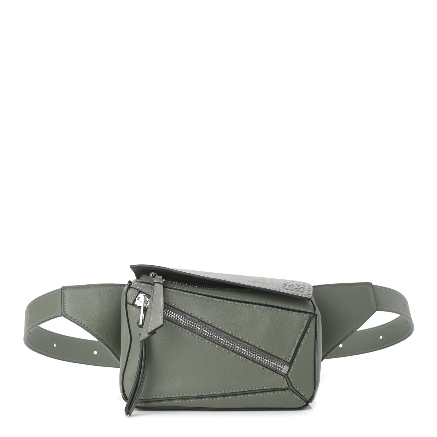 Calfskin Mini Puzzle Bumbag Dark Sage | FASHIONPHILE (US)