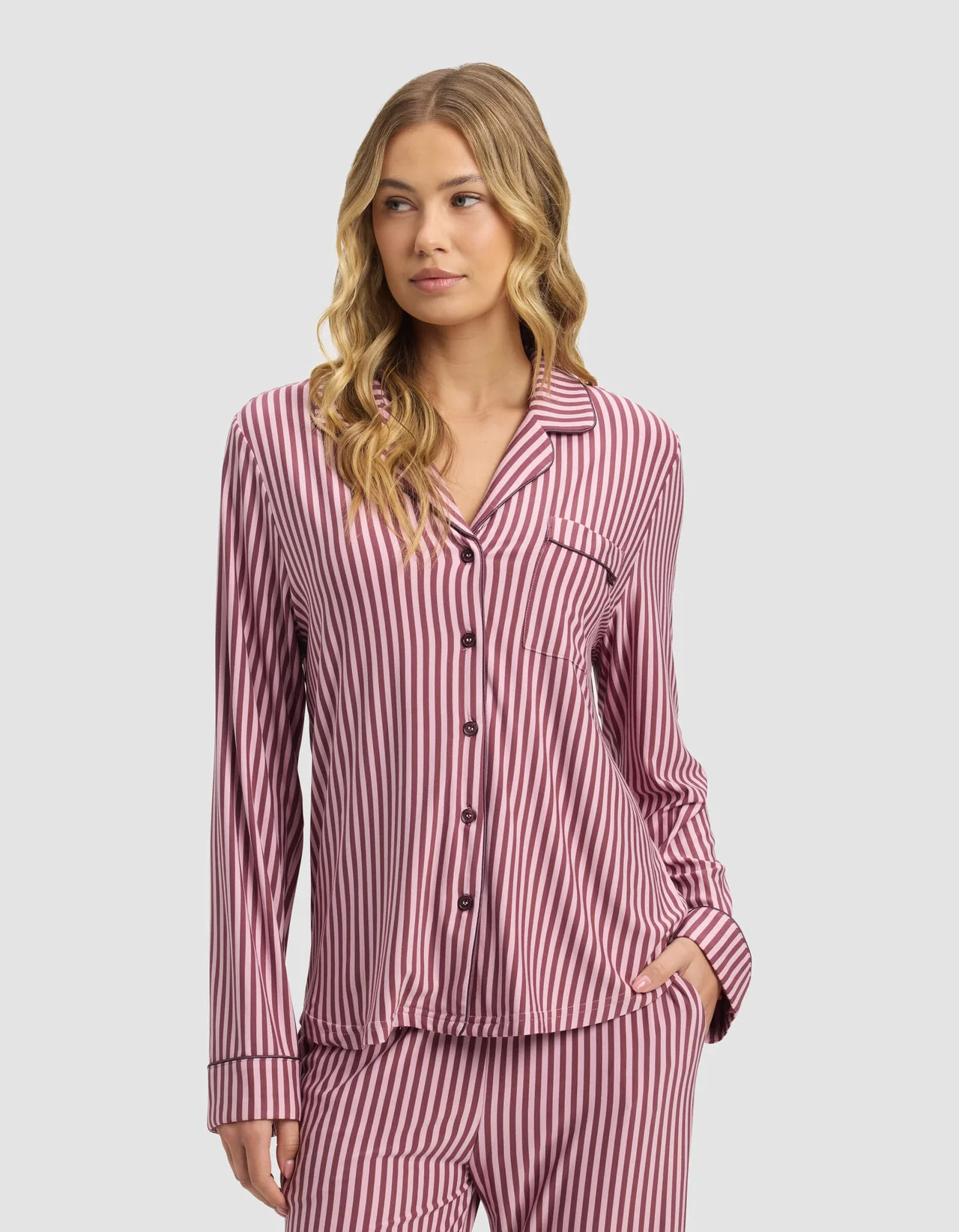 Women's Bamboo Stretch-Knit Long Sleeve Pajama Set | Cozy Earth