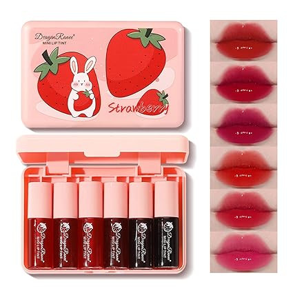 Eakroo 6 Colors Lip Tint Stain Mini Liquid Lipstick, Lip Gloss for Women, Blush for Cheeks, Lip S... | Amazon (US)