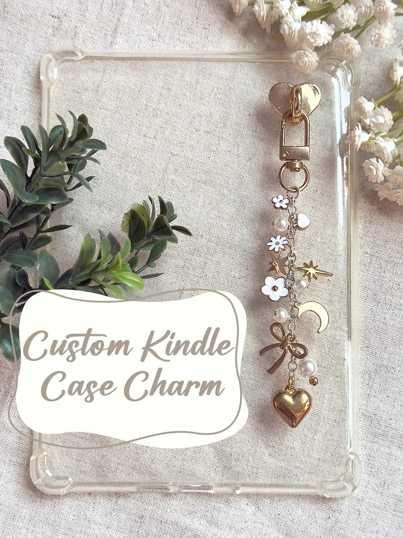 Kindle Charm | Kindle Case | Accessory | Kindle Strap | Custom | Gold | Silver | Bookish | Gift -... | Etsy (US)