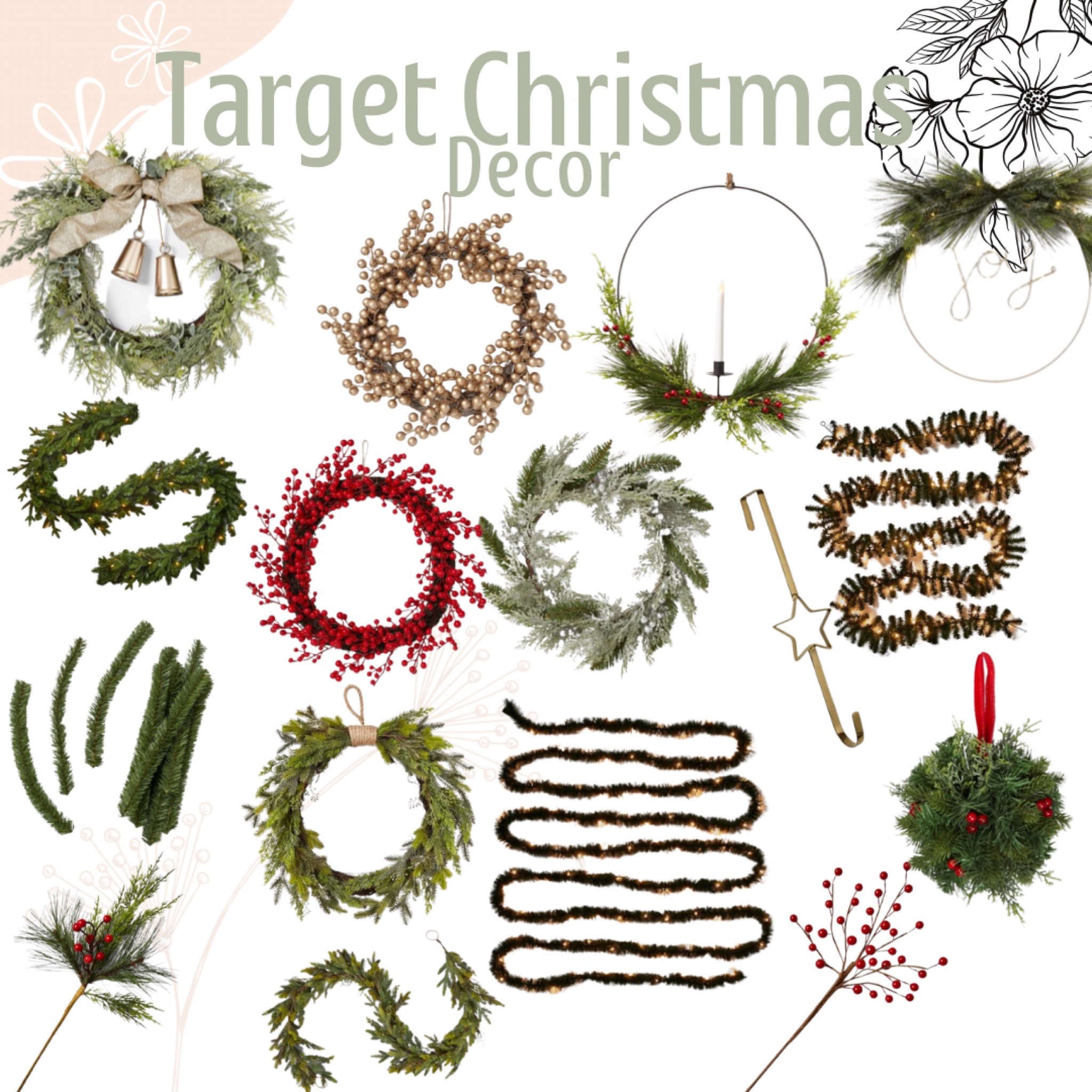 Christmas decor that I am really loving. I love the simplicity as well as the minimalistic wreaths. I love the garland ties as well. That is my favorite hack for decorating the Christmas tree and garlands.

#LTKhome #LTKunder50 #LTKSeasonal