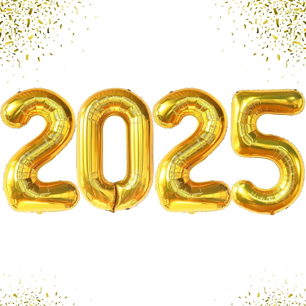 KatchOn, Gold 2025 Balloons New Year - Huge, 42 Inch | 2025 Gold Balloons for Senior Night Decora... | Amazon (US)