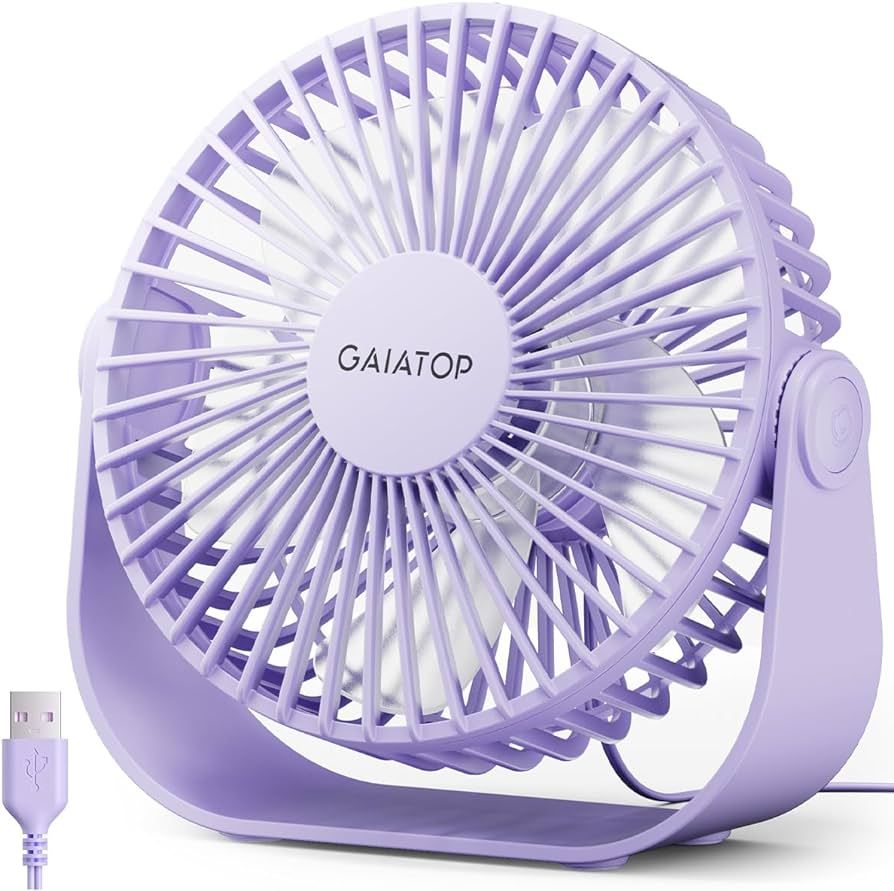 Gaiatop USB Desk Fan, 3 Speeds Portable Small Fan with Strong Airflow, 5.5 Inch Quiet Table Fan, ... | Amazon (US)