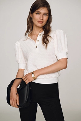 Puff-Sleeve Collared Top | Anthropologie (US)