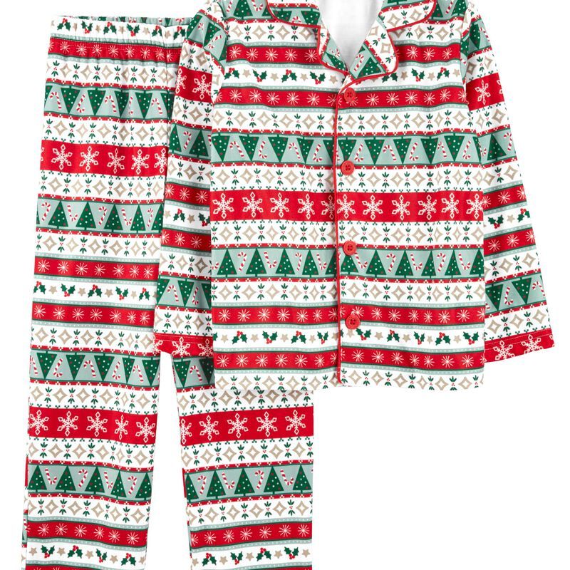 Kid 2-Piece Fair Isle Christmas Coat-Style PJs | Carter's