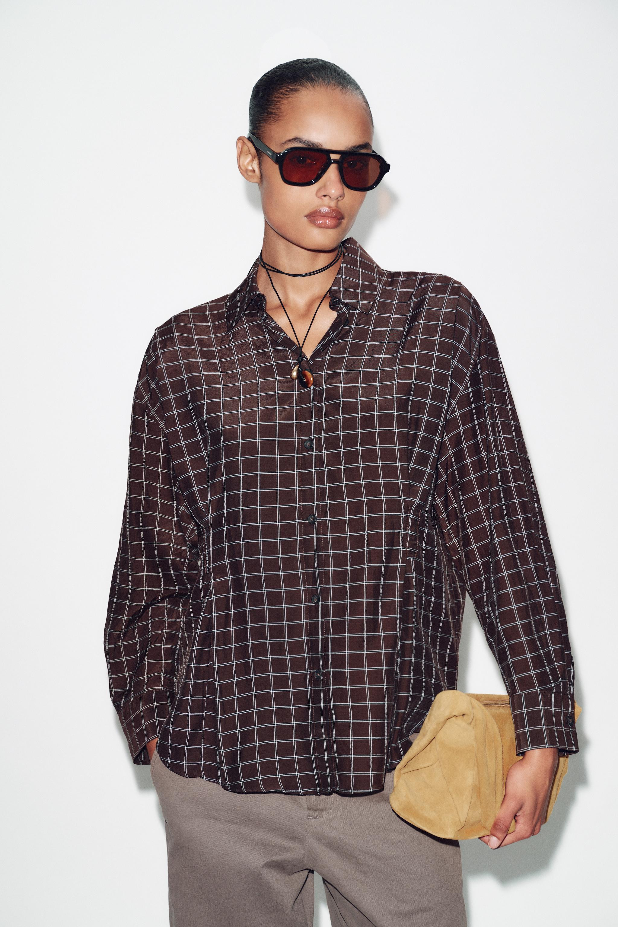 OVERSIZED PLAID SHIRT | Zara Canada