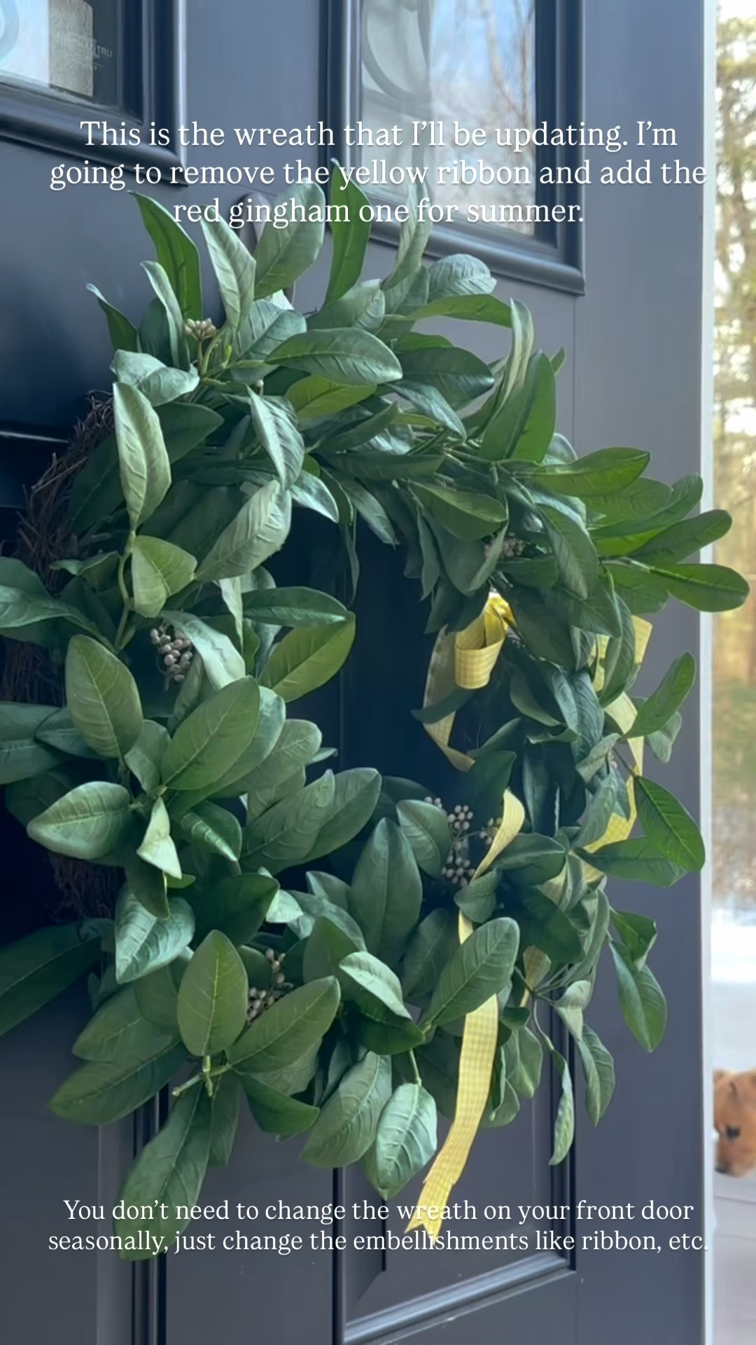 I bought this wreath for spring but it’ll be staying on our front door through fall. I’ll just switch the embellishments (like the ribbon) seasonally. 

#LTKHome #LTKSeasonal