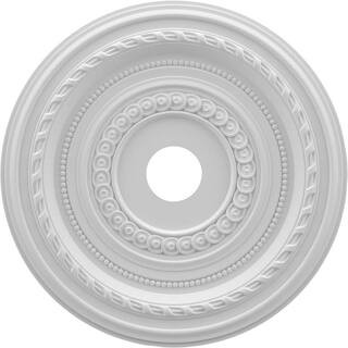 Ekena Millwork 1 in. P x 22 in. O.D. x 3-1/2 in. I.D. Cole Thermoformed PVC Ceiling Medallion Mou... | The Home Depot