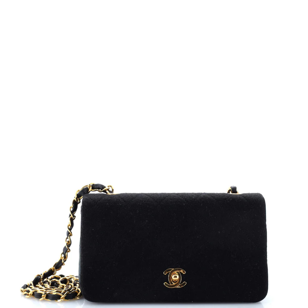 Vintage Full Flap Bag Quilted Jersey Mini | Rebag