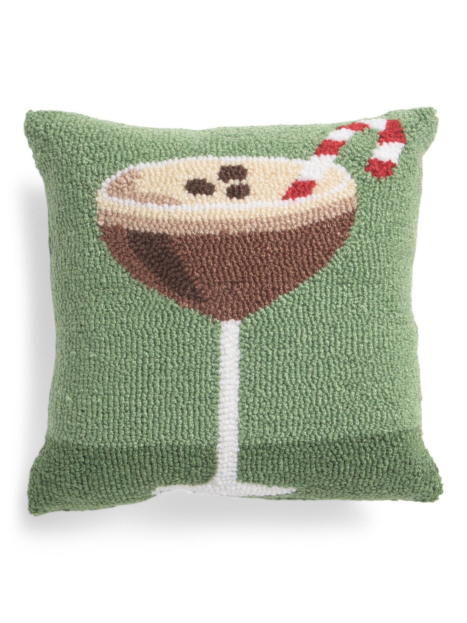 14x14 Holiday Espresso Martini Hooked Pillow | Gifts For Her | Marshalls | Marshalls