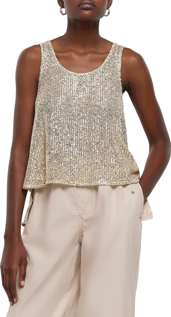 River Island Sequin Swing Tank | Nordstrom | Nordstrom