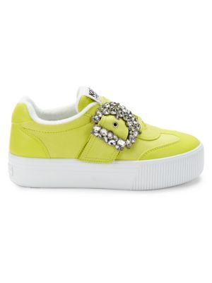 Buckle Retro Leather Sneakers | Saks Fifth Avenue OFF 5TH