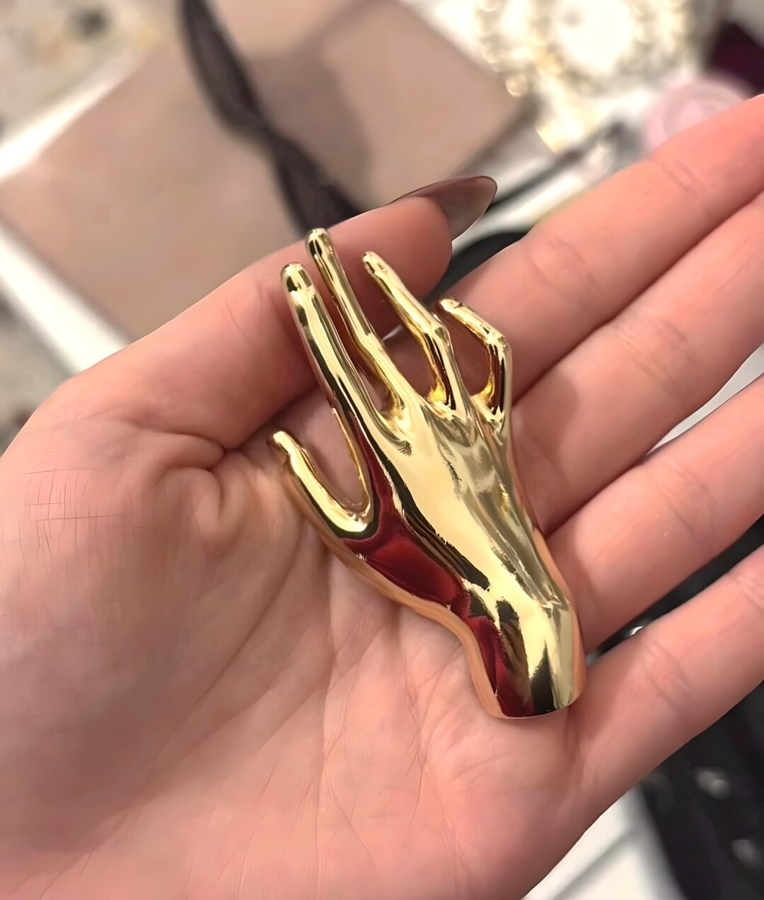 Minimalist Hand Brooch: Gold or Silver Plated Alloy, Modern Eclectic Pin - Etsy | Etsy (US)