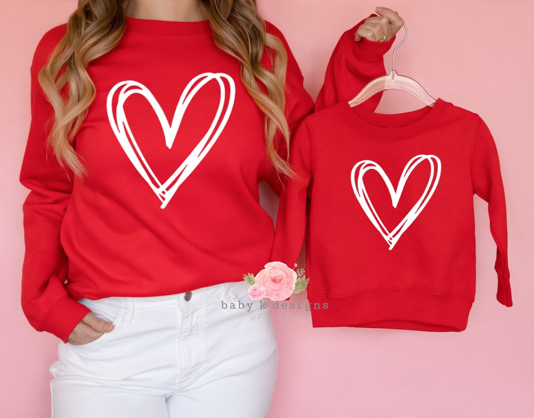 Valentines Day Sweatshirt, Love Sweatshirt, Mommy and Me Outfit, Womens Sweatshirt, Valentines Da... | Etsy (US)
