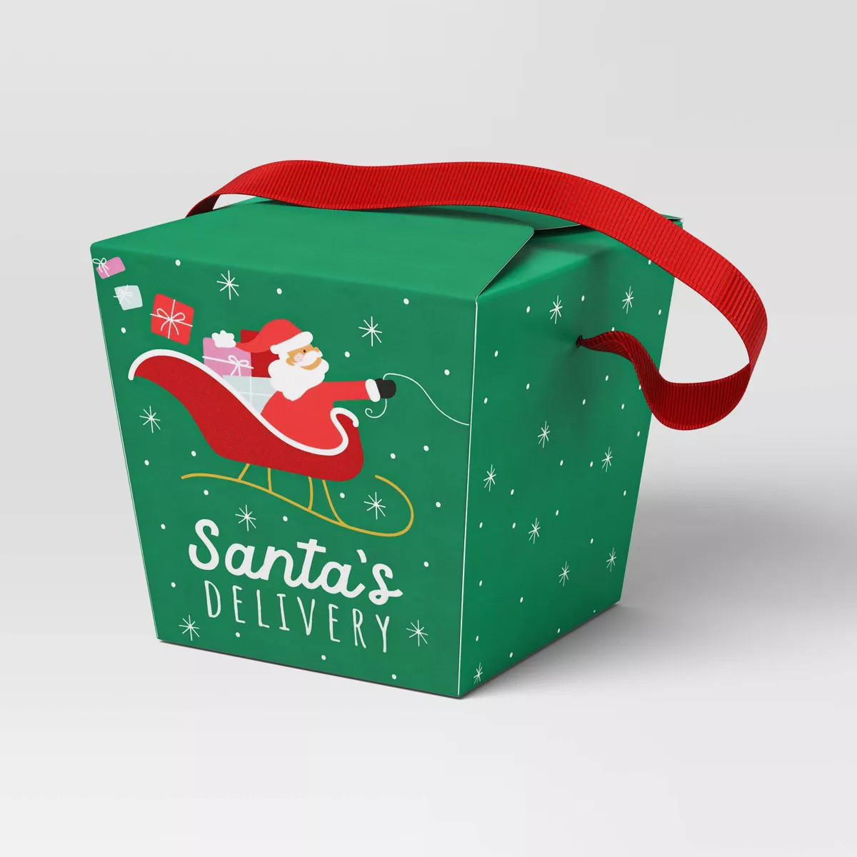 5.5"x4.5" 'Santa's Delivery' Christmas Gift Box Green - Wondershop™ | Target