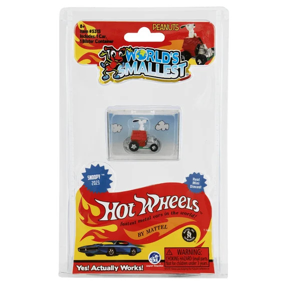 Worlds Smallest SNOOPY Red Baron Peanuts Hot Wheels Car | Walmart (US)