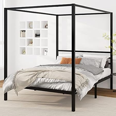 Metal Canopy Bed - Queen | Amazon (US)