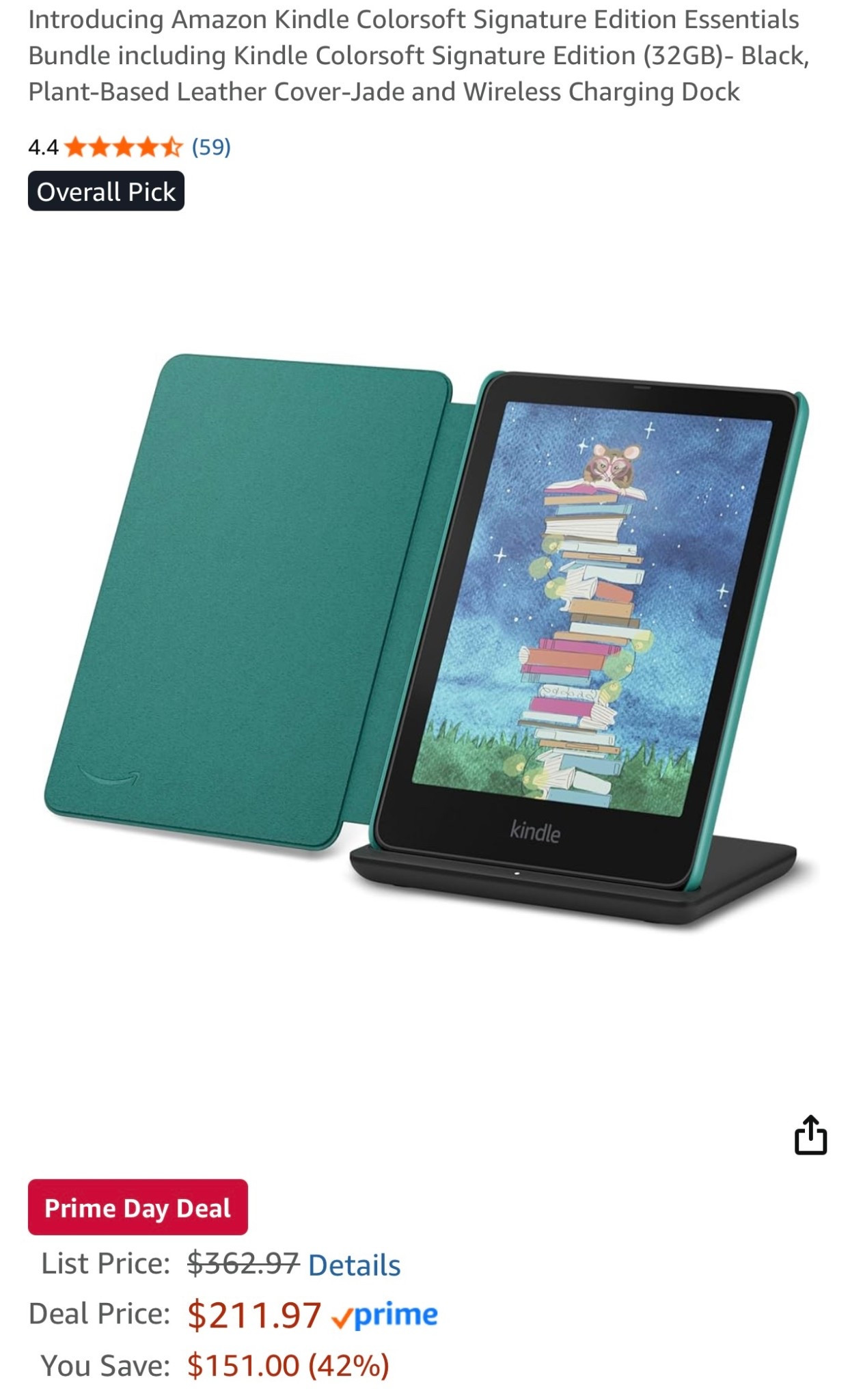 Amazon Kindle Colorsoft - prime Day deal 
