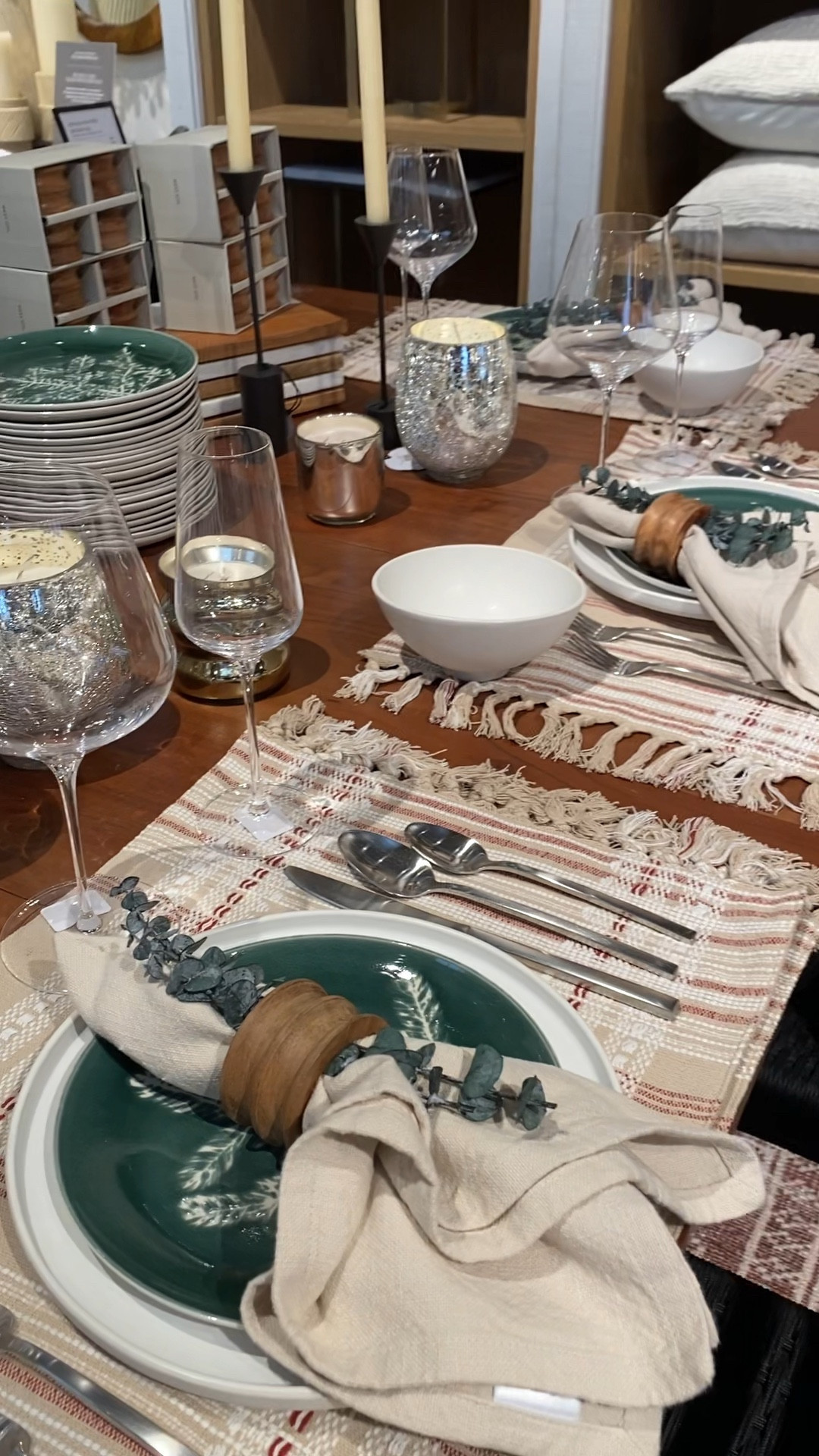 West Elm Rustic Christmas Dining Table Decor. New Evergreen Salad Plate Sets
Limited Time OfferUp to 20% Off;  New Tangier Placemat Sets; White Kanto Stoneware Dinnerware (Set of 16); Starlight Lead-Free Crystal Glassware Sets; Sidney Flatware Sets - Light Gold, Black, Satin, or Mirrored; Frayed Edge Linen Napkin Sets Limited Time Offer Sale 20% off; New
Grooved Wood Napkin Ring Sets;  Mid-Century Expandable Dining Table (39"–92")

#LTKsalealert #LTKhome #LTKmens