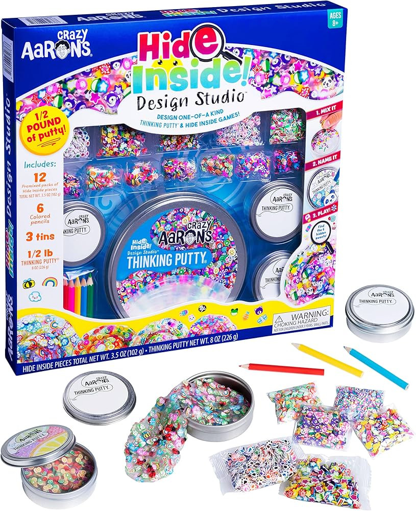 Crazy Aaron’s Thinking Putty Hide Inside! Design Studio Kit - Create, Mix, Mold, Fun Activity S... | Amazon (US)