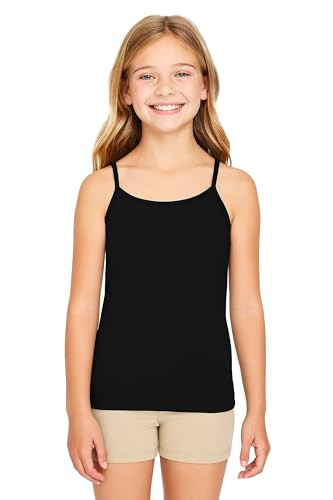 Amazon.com: Kurve Girl’s Sleeveless Tank Top – Stretch Undershirts Cami Camisole, Dance, Yoga... | Amazon (US)