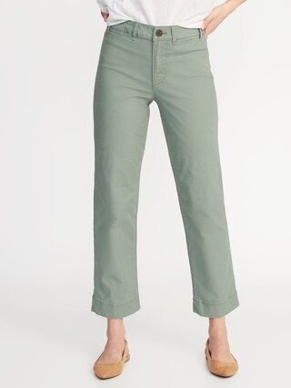 Mid-Rise Slim Wide-Leg Chinos for Women | Old Navy US