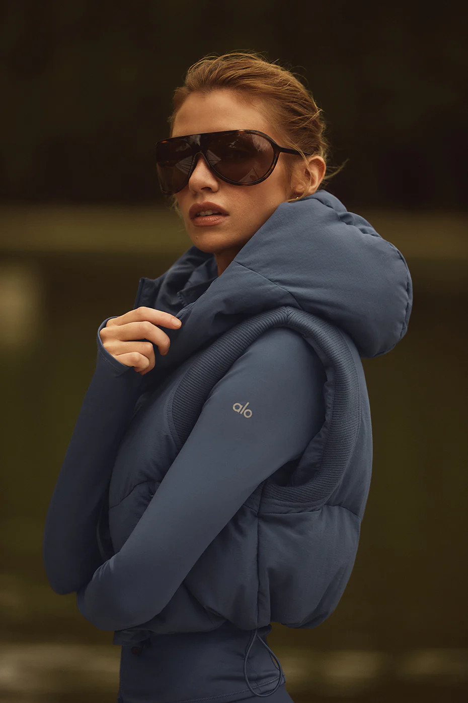 Fast Lane Puffer Vest - Bluestone | Alo Yoga (US)