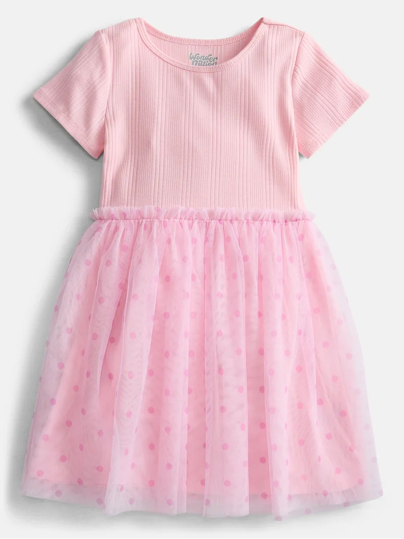 Wonder Nation Girls' Tutu Dress with Short Sleeves, Sizes 4-18 | Walmart (US)