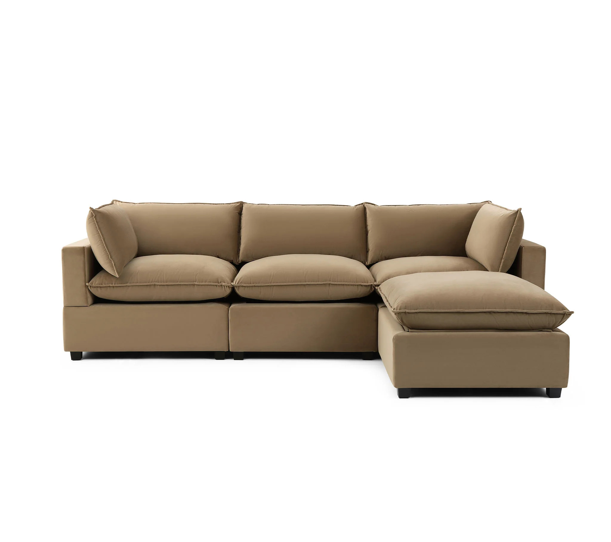 Luna Sofa 122" + Ottoman Modular Sectional - Cloud-Soft | Bellamia Collections