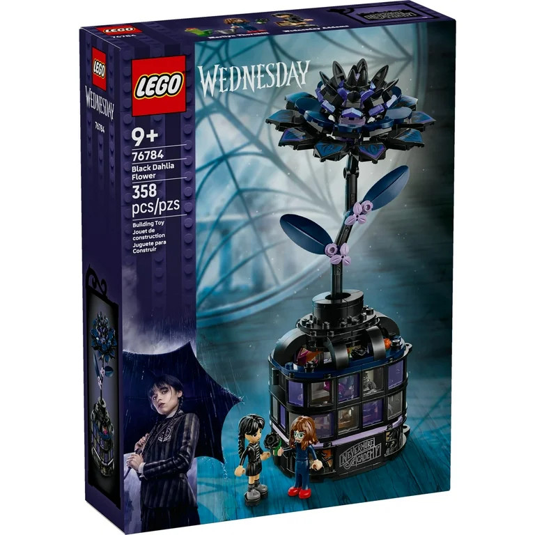 LEGO Wednesday Black Dahlia Flower Building Toy - Pretend Play Set for Girls & Boys, Ages 9+ - Gi... | Walmart (US)