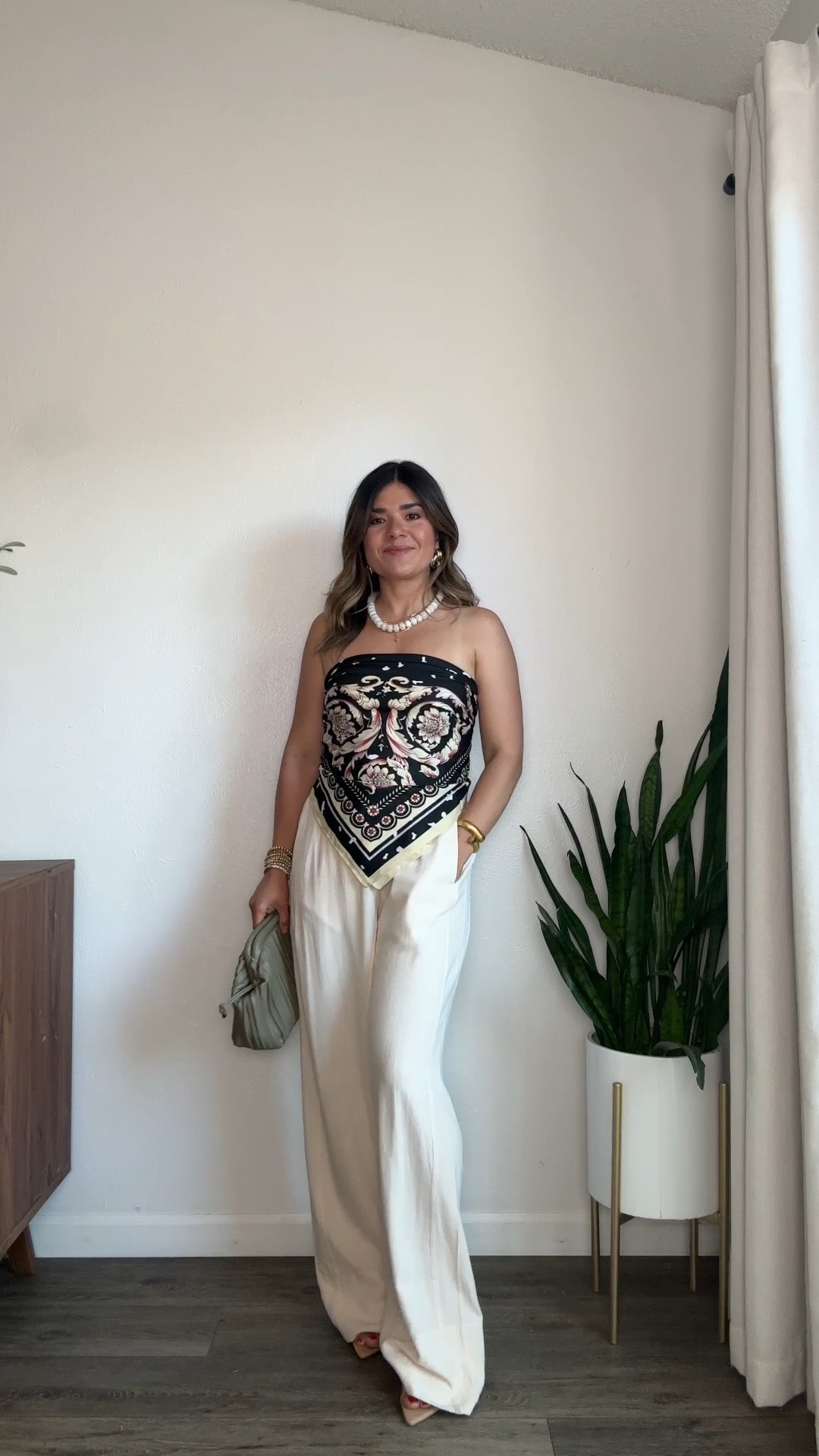 Chicest outfit to wear this summer! This scarf top is so easy to create, this scarf has the perfect size and the print is stunning! 
Pants size small

#LTKootd #LTKSeasonal #LTKTravel