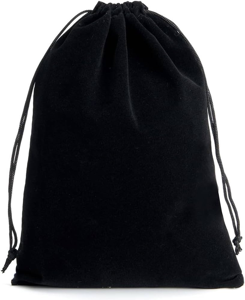 LYSXP Large Black Velvet Drawstring bags 8x12 Inch 10pcs | Amazon (US)