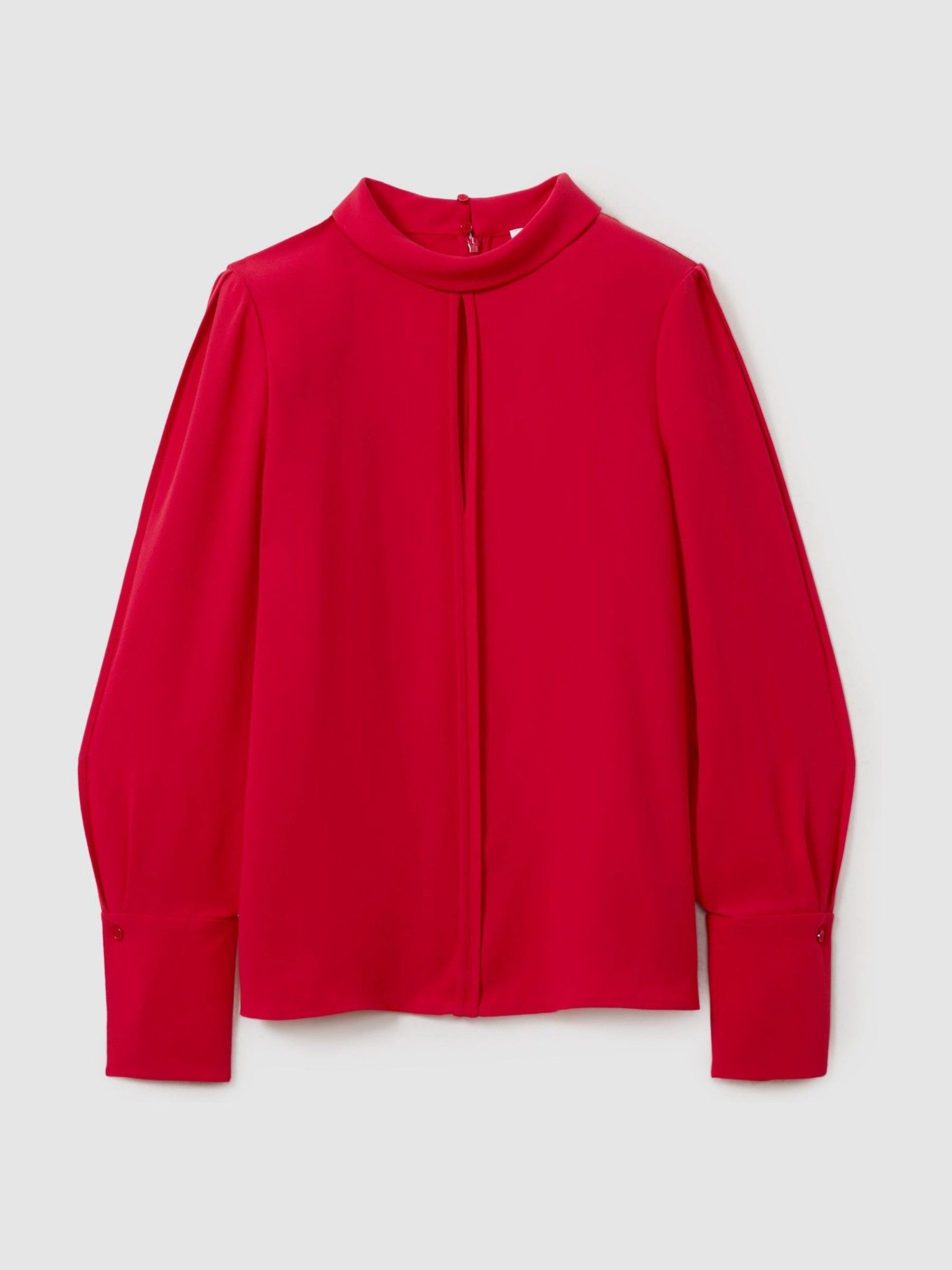 Reiss Removable Shoulder Pad Blouse in Red - REISS | Reiss UK