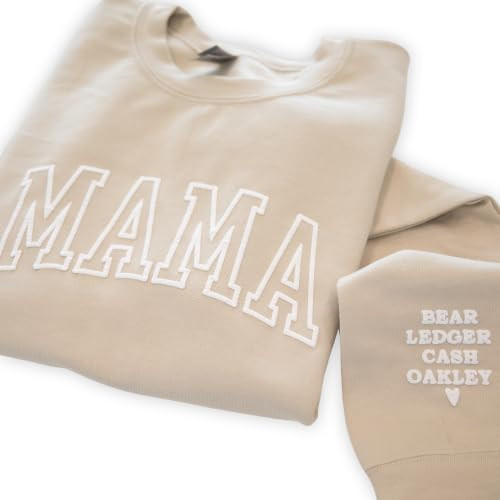 Personalized Mama Sweatshirt with Kid Names on Sleeve, Mothers Day Gift, Birthday Gift for Mom, N... | Amazon (US)
