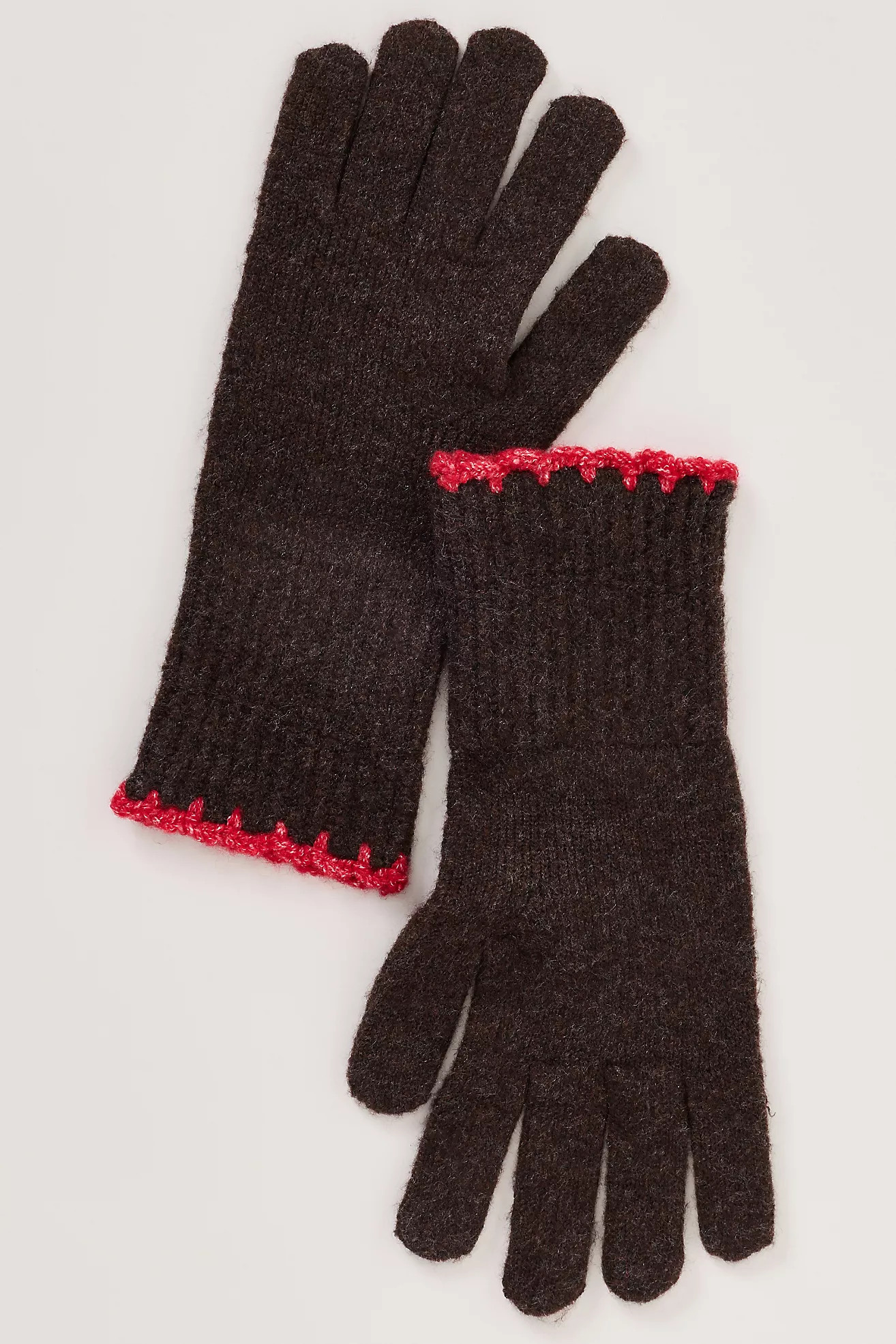 Maeve Solid Ribbed Knit Gloves | Anthropologie (US)