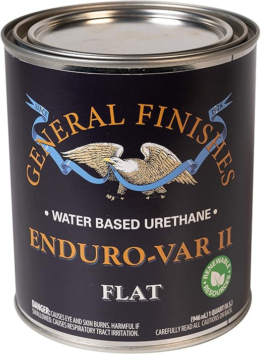 General Finishes Enduro-VAR II Water Based Urethane Topcoat, 1 Quart, Flat | Amazon (US)